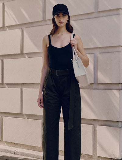 Classic Rib Cami Top in Black