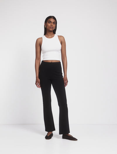 Crop Flare Travel Legging in Black