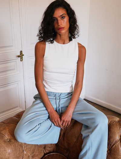 Straight Leg Sweatpant in Powder Blue