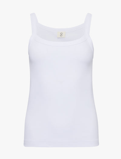 Classic Rib Cami Top in White