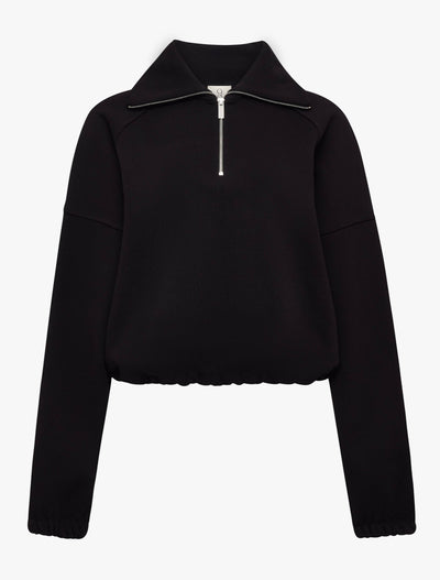 Classic Half Zip Sweatshirt in Black