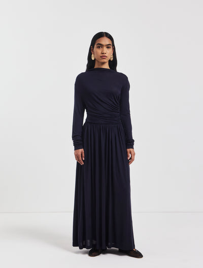 Romy Dress in Darkest Navy
