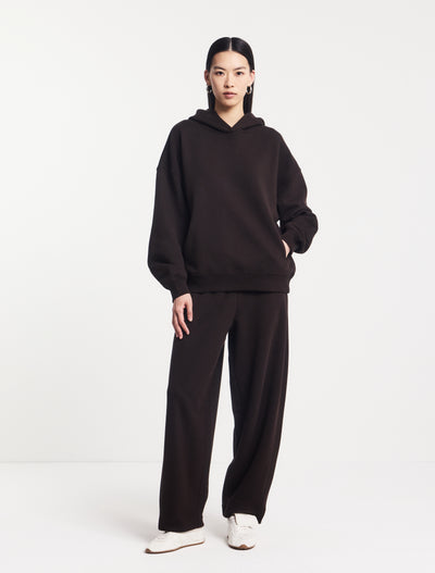 Ellery Barrel Leg Sweatpant in Bitter Chocolate
