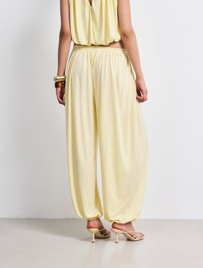 Ina Harem Trouser Jersey In Lemon