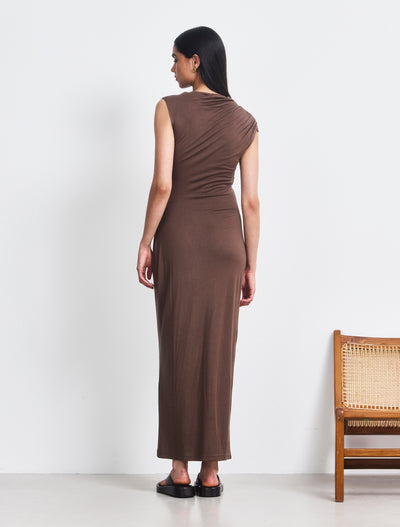 Ines Maxi Dress In Mocha