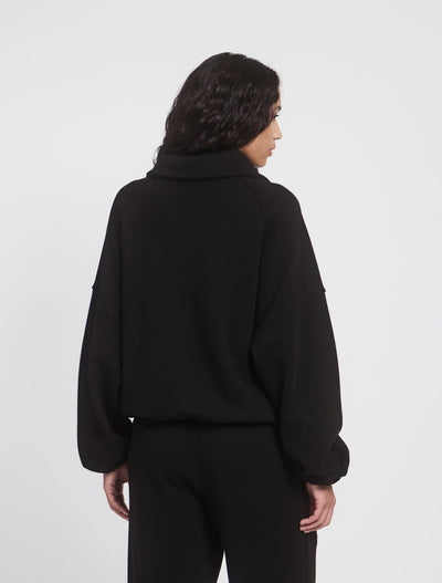 Classic Half Zip Sweatshirt in Black