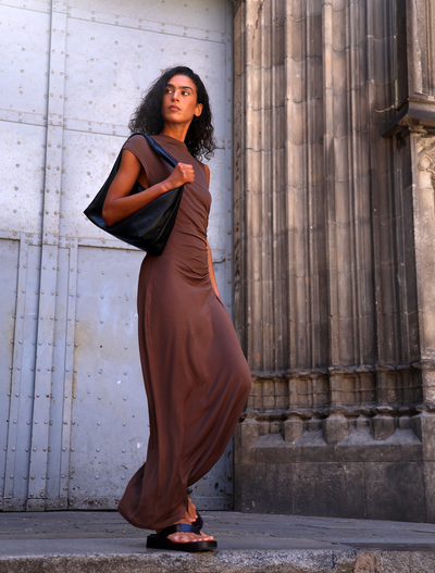 Ines Maxi Dress In Mocha