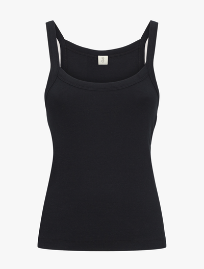 Classic Rib Cami Top in Black