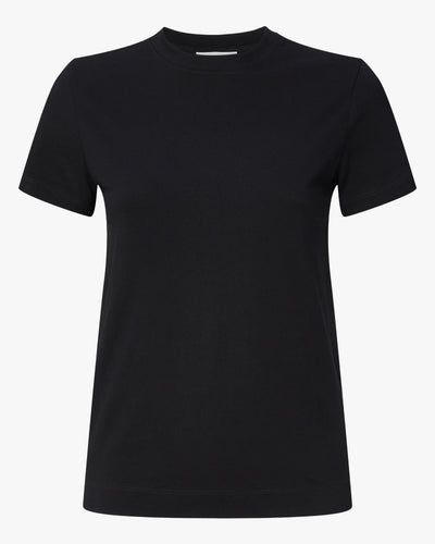 Lightweight Cotton fitted T-Shirt in Black