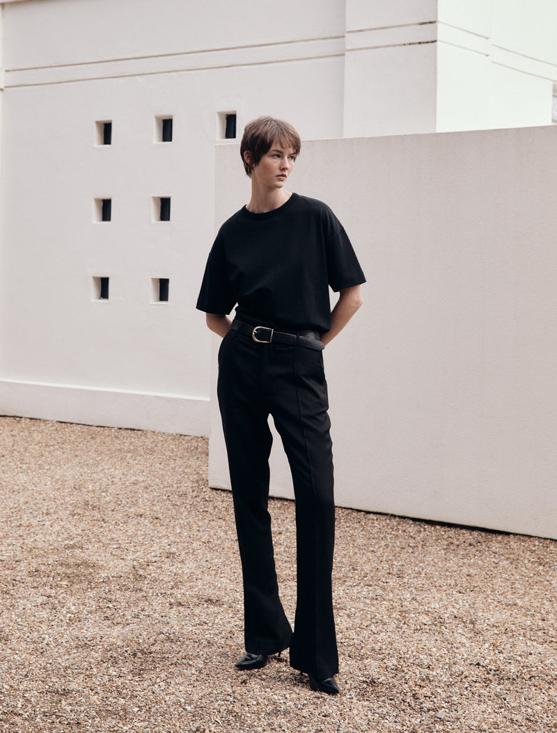 Classic Cotton Oversized T-Shirt in Black