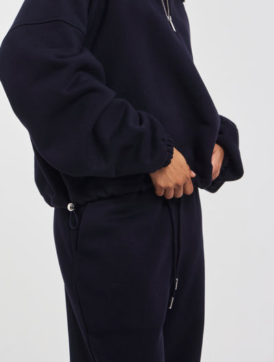 Classic Half Zip Sweatshirt in Darkest Navy