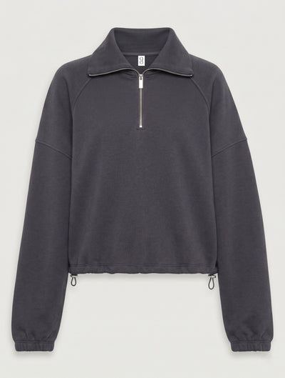 Classic Half Zip Sweatshirt in Magnet