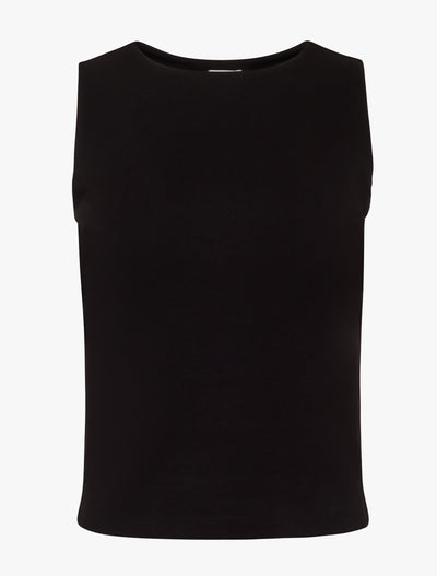Maya Cropped Tank in Black