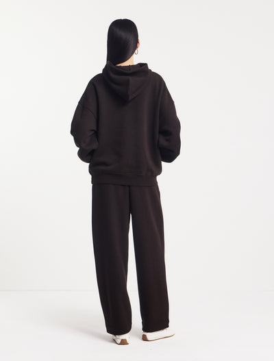 Ellery Barrel Leg Sweatpant in Bitter Chocolate
