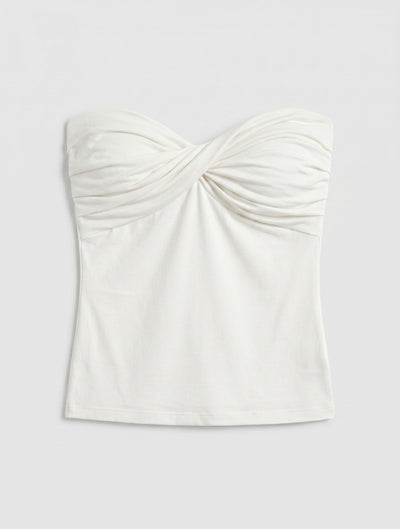 Lilly Twist Front Bandeau In Chalk