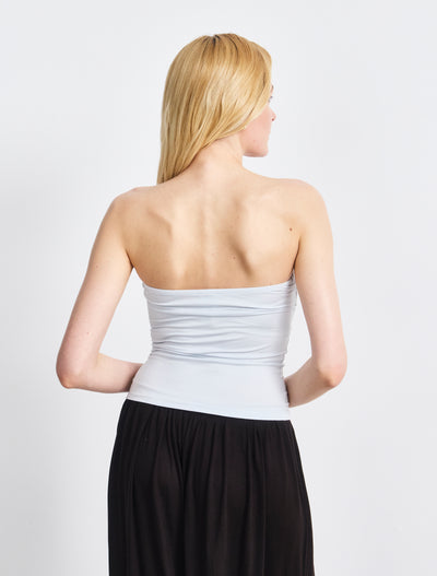 Lilly Twist Front Bandeau In Icy Blue