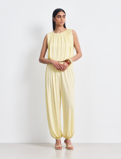 Ina Harem Trouser Jersey In Lemon