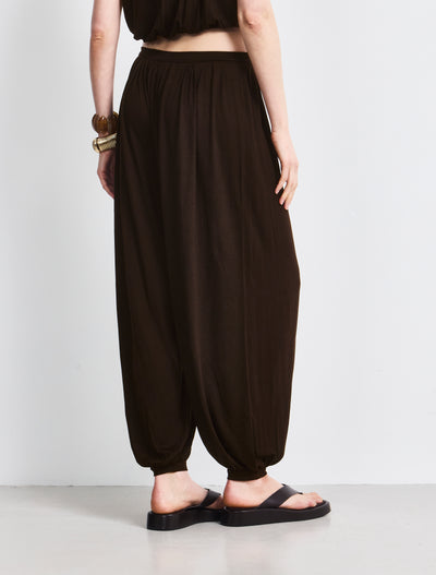Ina Harem Trouser Jersey In Bitter Chocolate