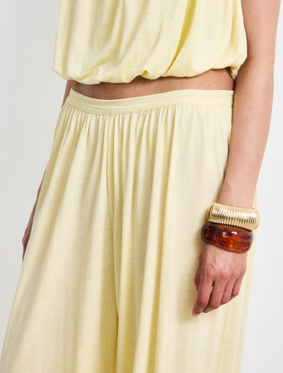 Ina Harem Trouser Jersey In Lemon
