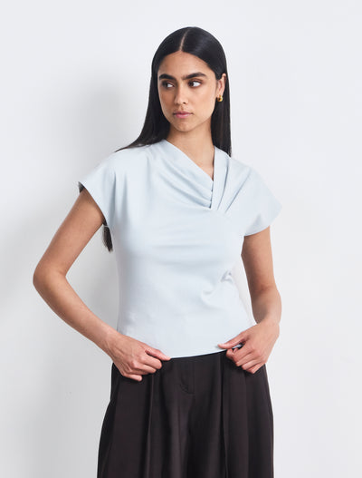 Blaine Top In Icy Blue
