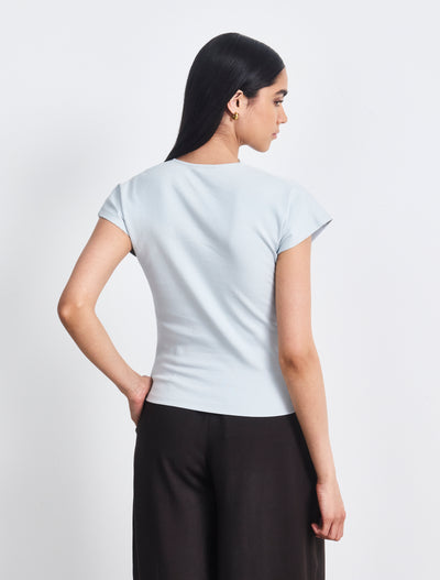 Blaine Top In Icy Blue